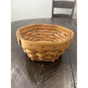 Longaberger Baskets Generations 7"‎  x 3.5" Hexagon Woven Basket Plastic Liner